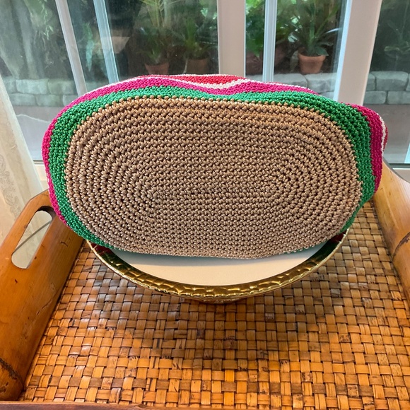 THE SAK Kenya Crocheted Multi-Colored Tote Bag NWOT - Picture 4 of 8